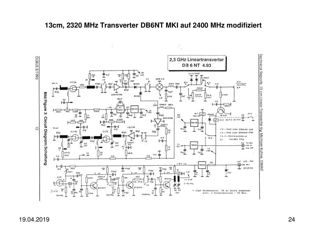 13cm, 2320 MHz Transverter DB6NT MKI auf 2400 MHz modifiziert
