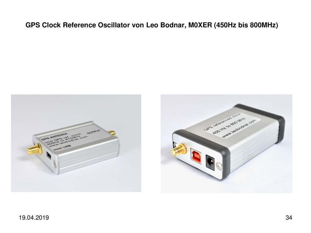 GPS Clock Reference Oscillator von Leo Bodnar, M0XER (450Hz bis 800MHz)