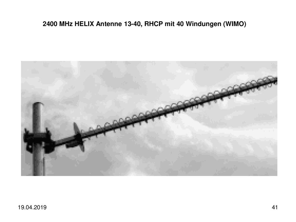 2400 MHz HELIX Antenne 13-40, RHCP mit 40 Windungen (WIMO)