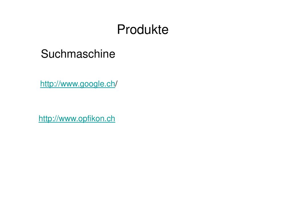 Produkte Suchmaschine