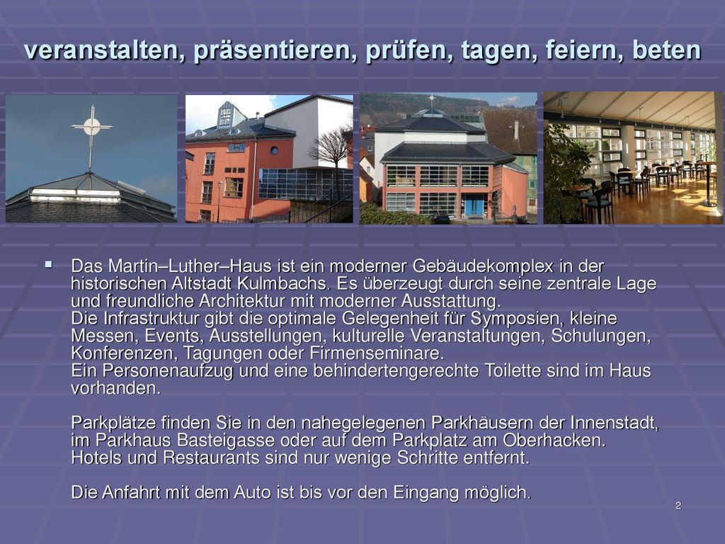 veranstalten, präsentieren, prüfen, tagen, feiern, beten