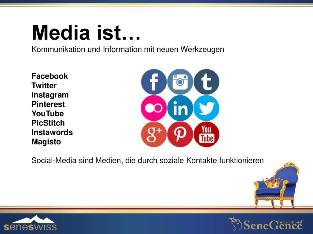 Media ist… Kommunikation und Information mit neuen Werkzeugen Facebook