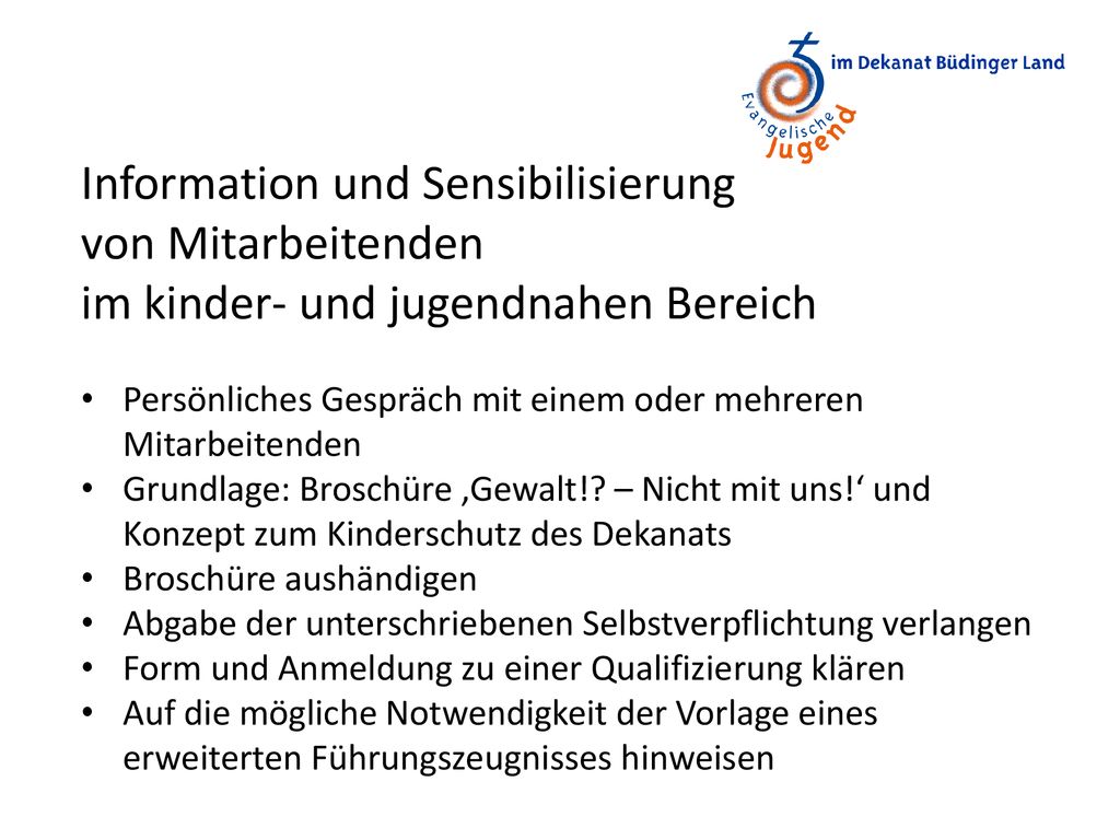 Information und Sensibilisierung von Mitarbeitenden im kinder- und jugendnahen Bereich