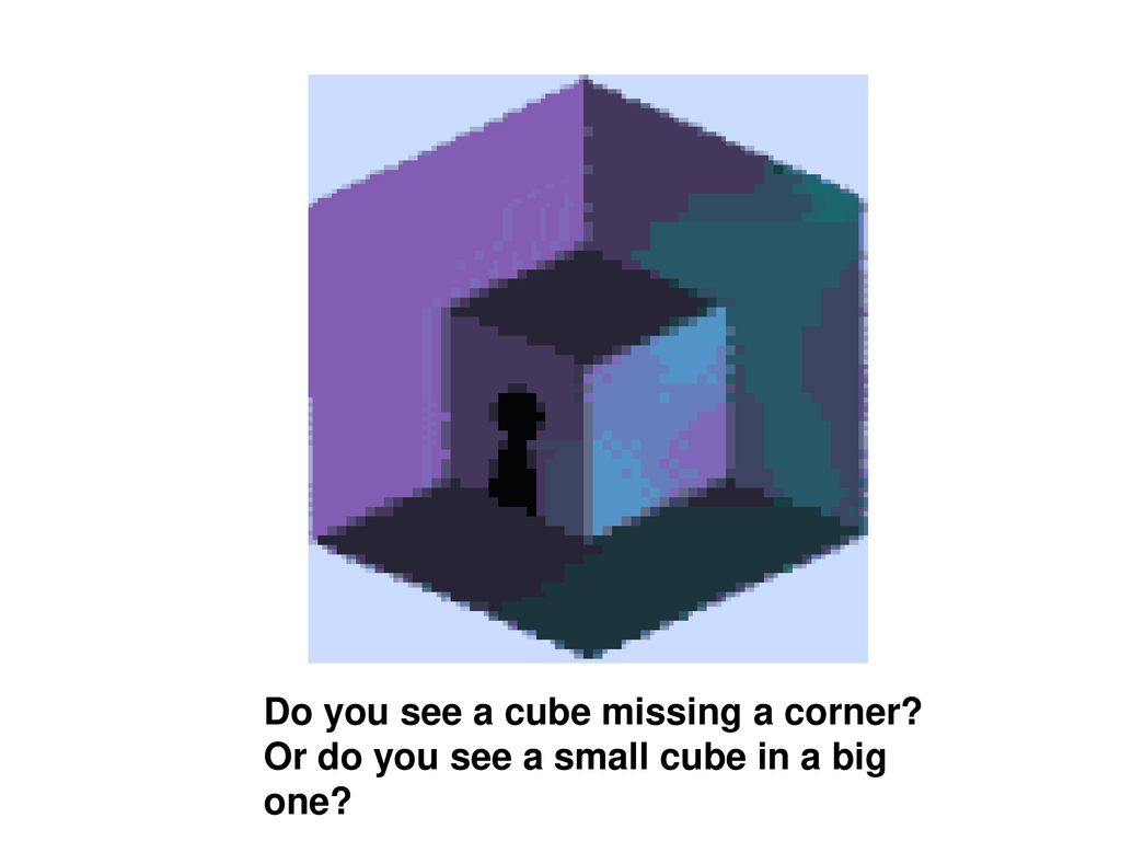 Do you see a cube missing a corner
