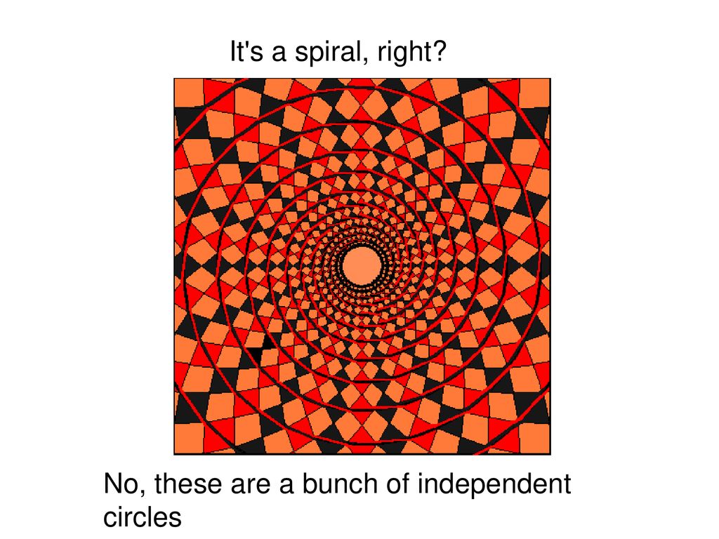 It s a spiral, right No, these are a bunch of independent circles