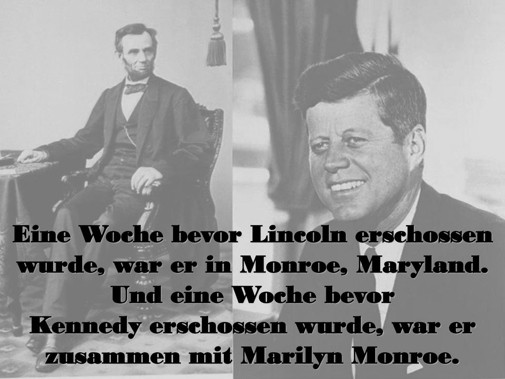 Eine Woche bevor Lincoln erschossen wurde, war er in Monroe, Maryland.