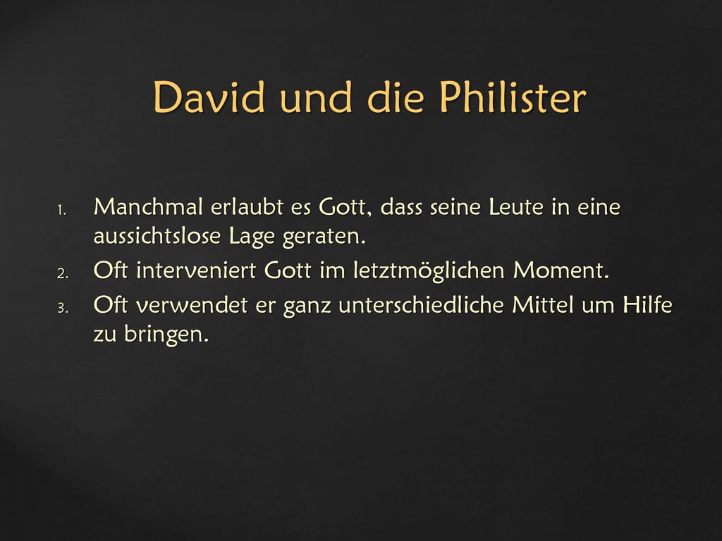 David und die Philister