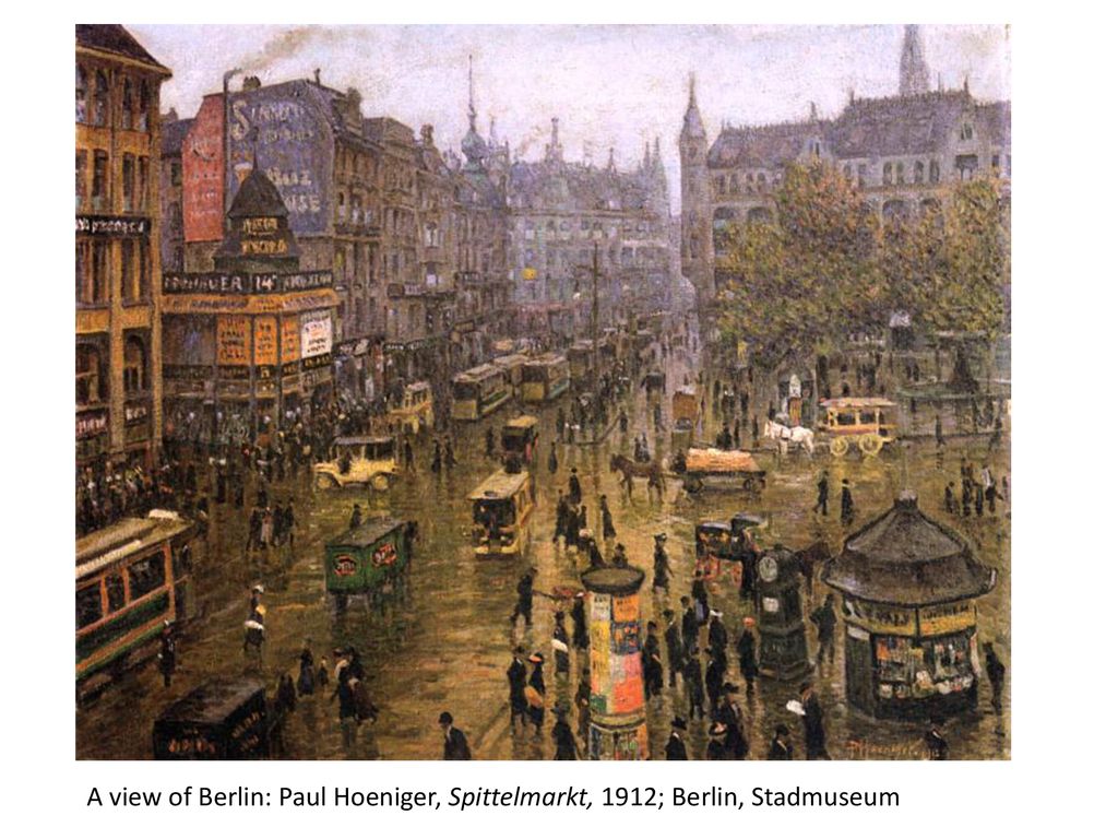 wikipedia A view of Berlin: Paul Hoeniger, Spittelmarkt, 1912; Berlin, Stadmuseum