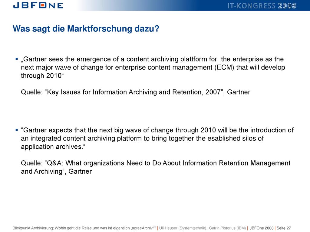 Blickpunkt Archivierung ppt herunterladen