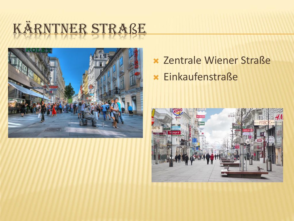 Kärntner Straße Zentrale Wiener Straße Einkaufenstraße