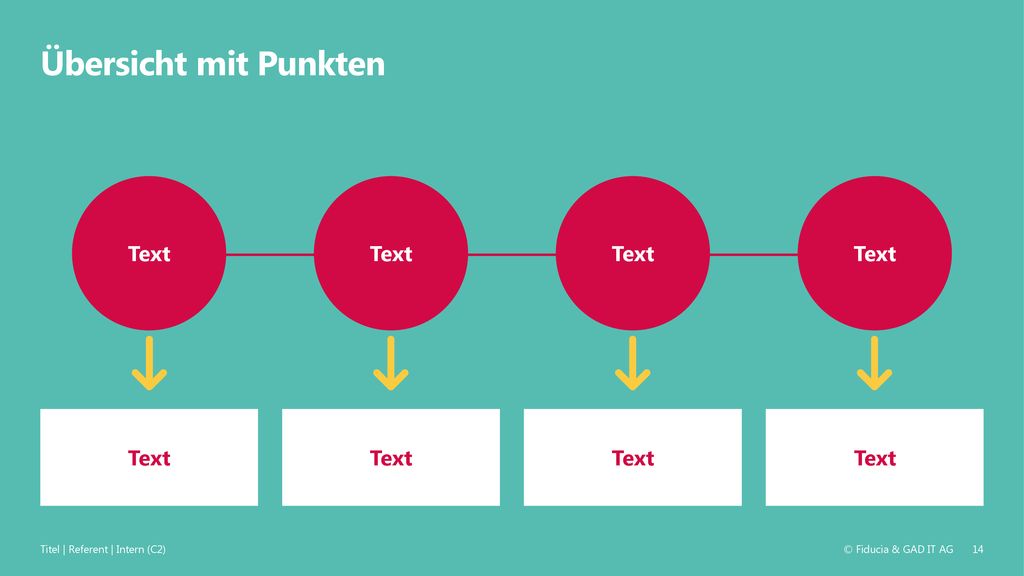 Übersicht mit Punkten Text Text Text Text Text Text Text Text