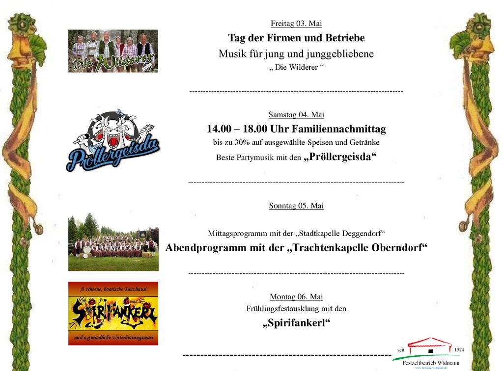 Tag der Firmen und Betriebe Musik für jung und junggebliebene