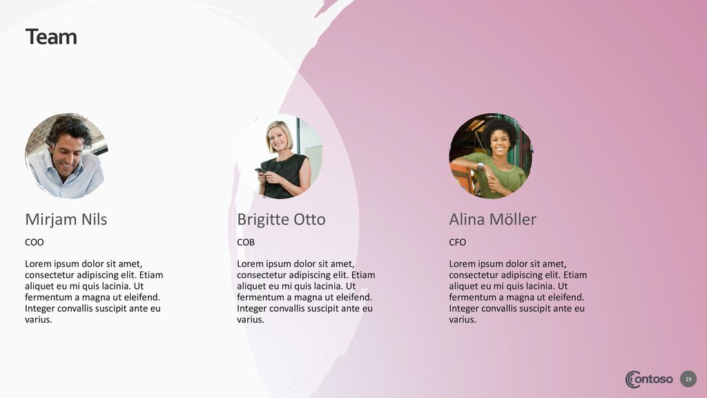 Team Mirjam Nils Brigitte Otto Alina Möller COO COB CFO