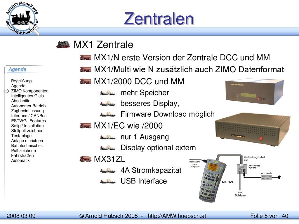 Zentralen MX1 Zentrale MX1/N erste Version der Zentrale DCC und MM