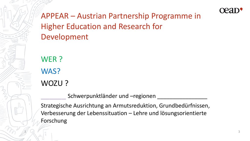 APPEAR – Austrian Partnership Programme in Higher Education and Research for Development