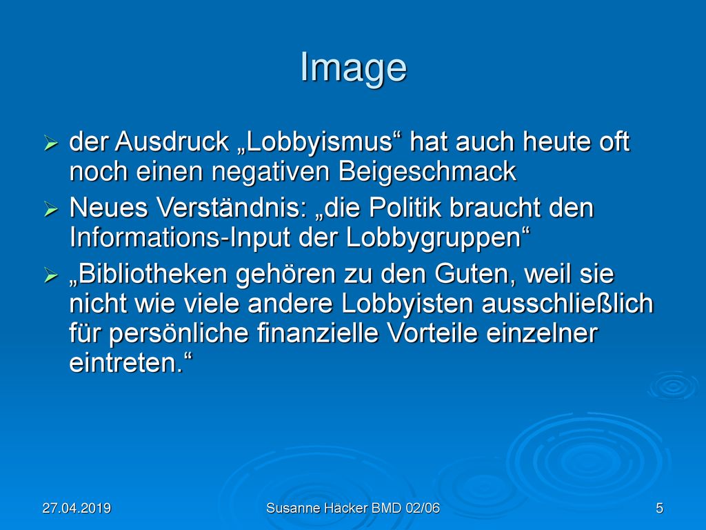 Image der Ausdruck „Lobbyismus hat auch heute oft noch einen negativen Beigeschmack.