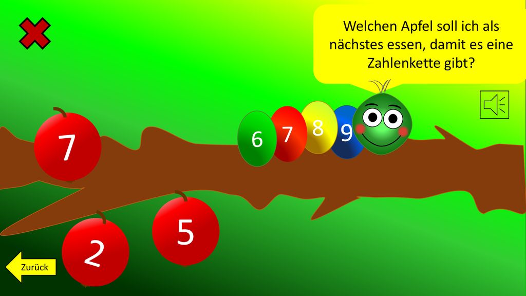 Welchen Apfel soll ich als nächstes essen, damit es eine Zahlenkette gibt