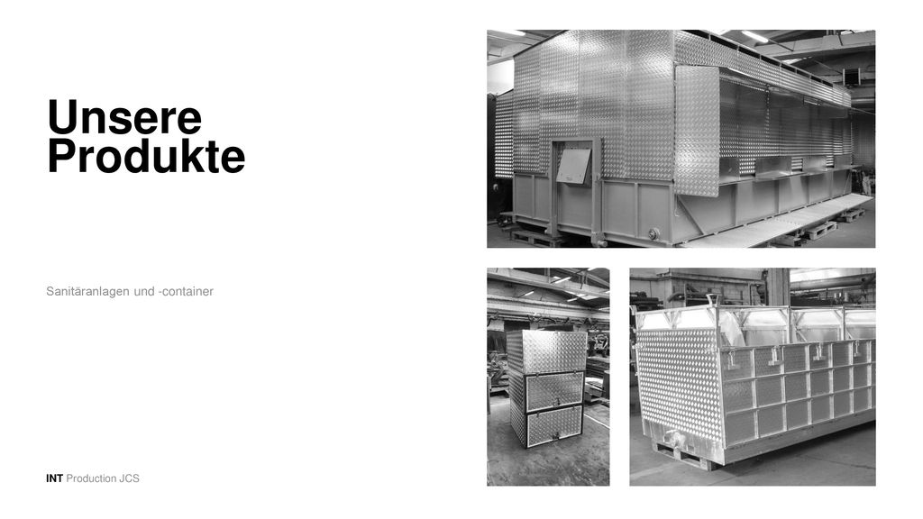 Unsere Produkte Sanitäranlagen und -container INT Production JCS