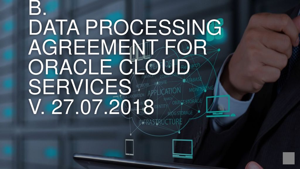 B. Data Processing Agreement for oracle cloud services v