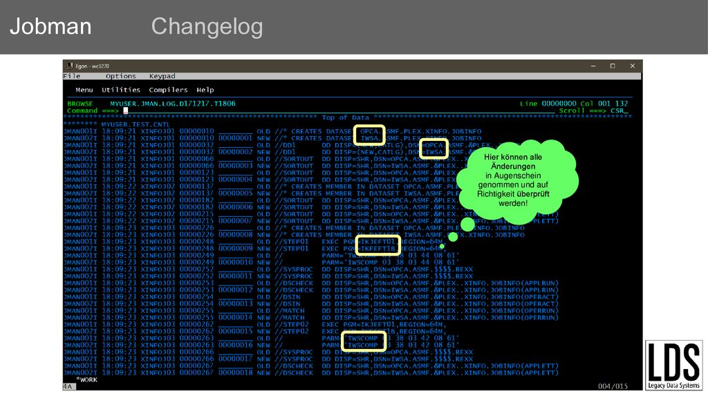 Changelog Hier können alle Änderungen in Augenschein genommen und auf Richtigkeit überprüft werden!