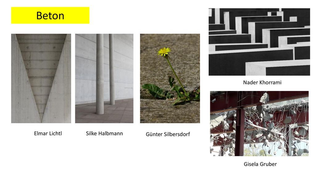 Beton Nader Khorrami Elmar Lichtl Silke Halbmann Günter Silbersdorf