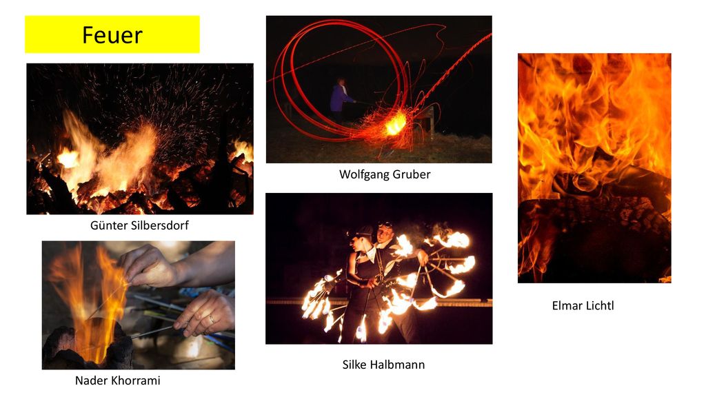 Feuer Wolfgang Gruber Günter Silbersdorf Elmar Lichtl Silke Halbmann