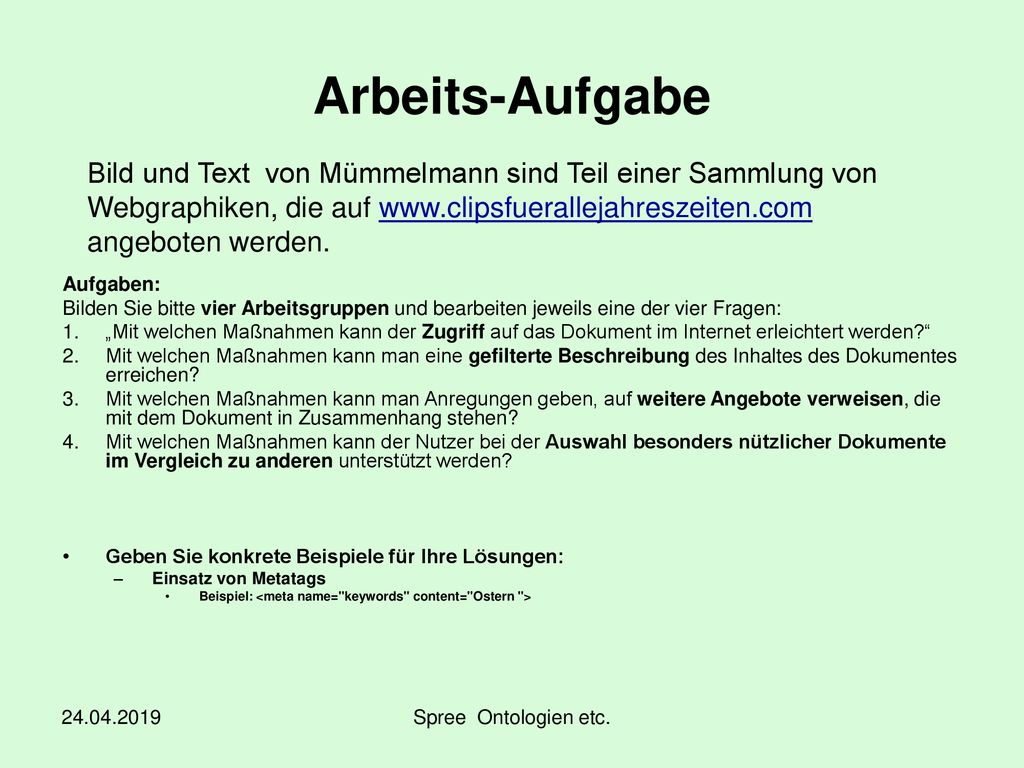 Arbeits-Aufgabe Bild und Text von Mümmelmann sind Teil einer Sammlung von Webgraphiken, die auf   angeboten werden.