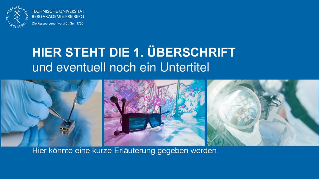 HIER STEHT DIE 1. ÜBERSCHRIFT und eventuell noch ein Untertitel