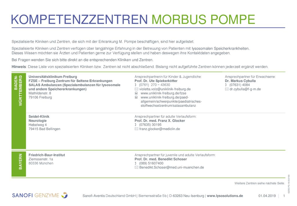 Spezialisierte Kliniken und Zentren, die sich mit der Erkrankung M