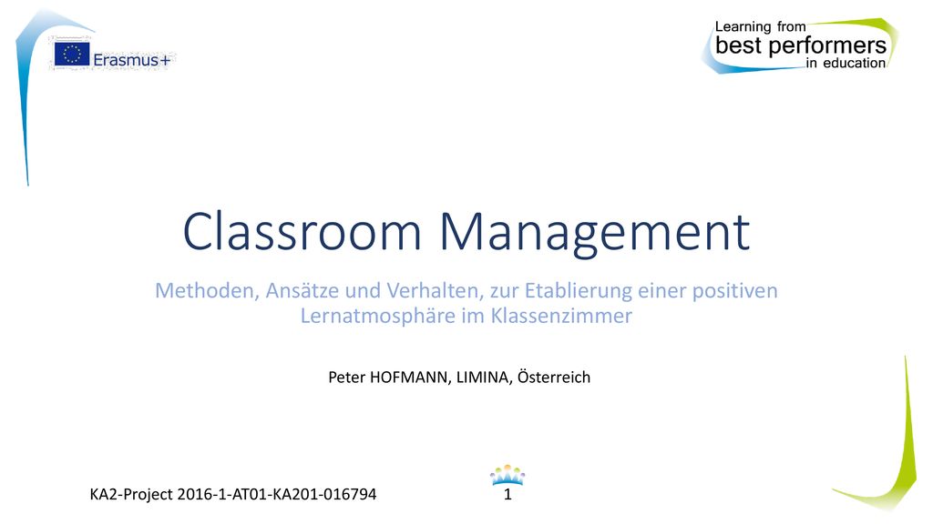 Classroom Management Methoden, Ansätze und Verhalten, zur Etablierung einer positiven Lernatmosphäre im Klassenzimmer.
