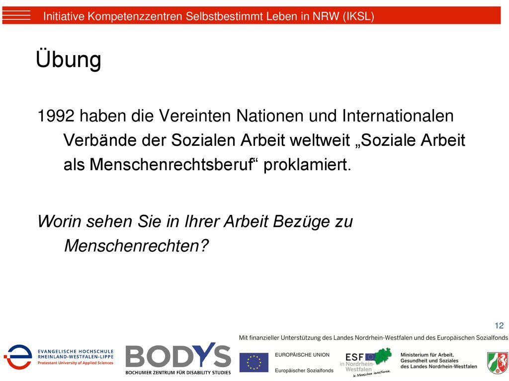 Anleitung: Fragen Sie: „Können Sie Beispiele für den Schutz oder die Verletzung von Menschenrechten in Ihrer Arbeit nennen