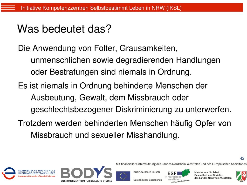 Was bedeutet das Anleitung: Lesen Sie die Folie vor oder formulieren Sie die Information in eigenen Worten.