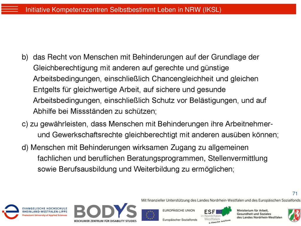 Anleitung: Bitten Sie eine Person aus Gruppe 3, die Normen und Positionen des Ausschusses (folgende Folie) vorzulesen.