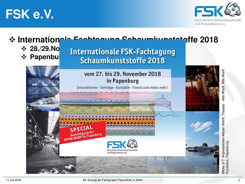 FSK e.V. Internationale Fachtagung Schaumkunststoffe 2018