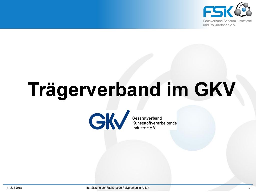 Trägerverband im GKV 11.Juli Sitzung der Fachgruppe Polyurethan in Ahlen