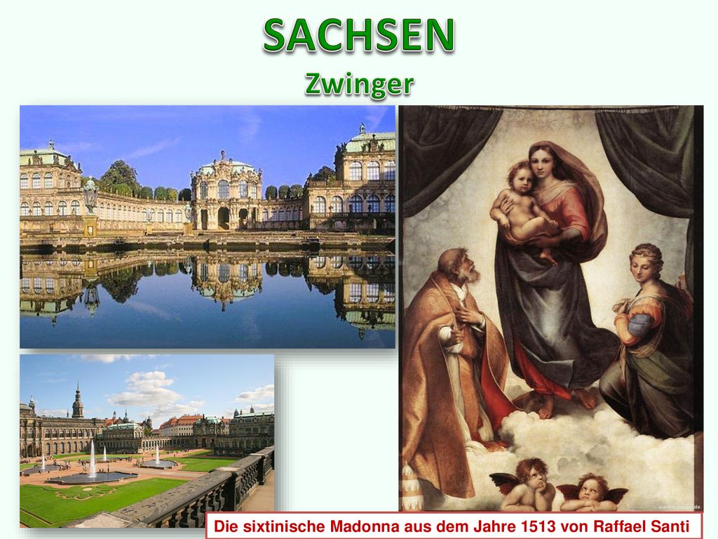 SACHSEN Zwinger Die sixtinische Madonna aus dem Jahre 1513 von Raffael Santi