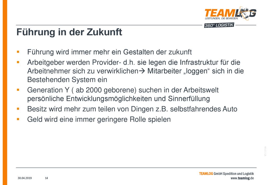 Führung in der Zukunft Führung wird immer mehr ein Gestalten der zukunft.