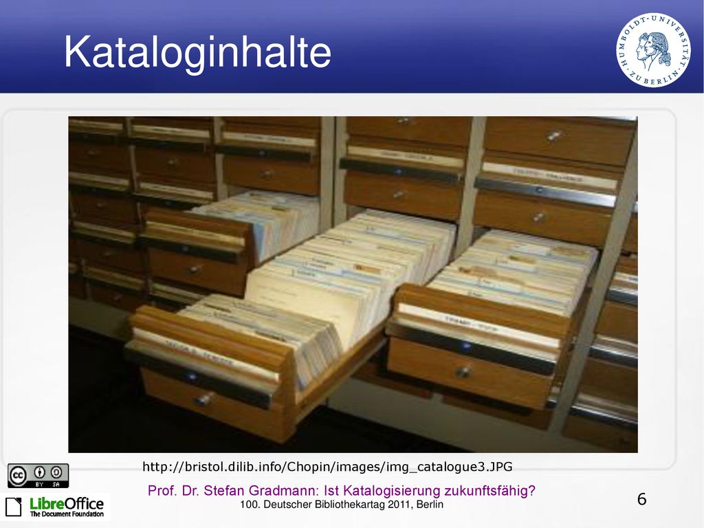 Kataloginhalte   Prof. Dr. Stefan Gradmann: Ist Katalogisierung zukunftsfähig