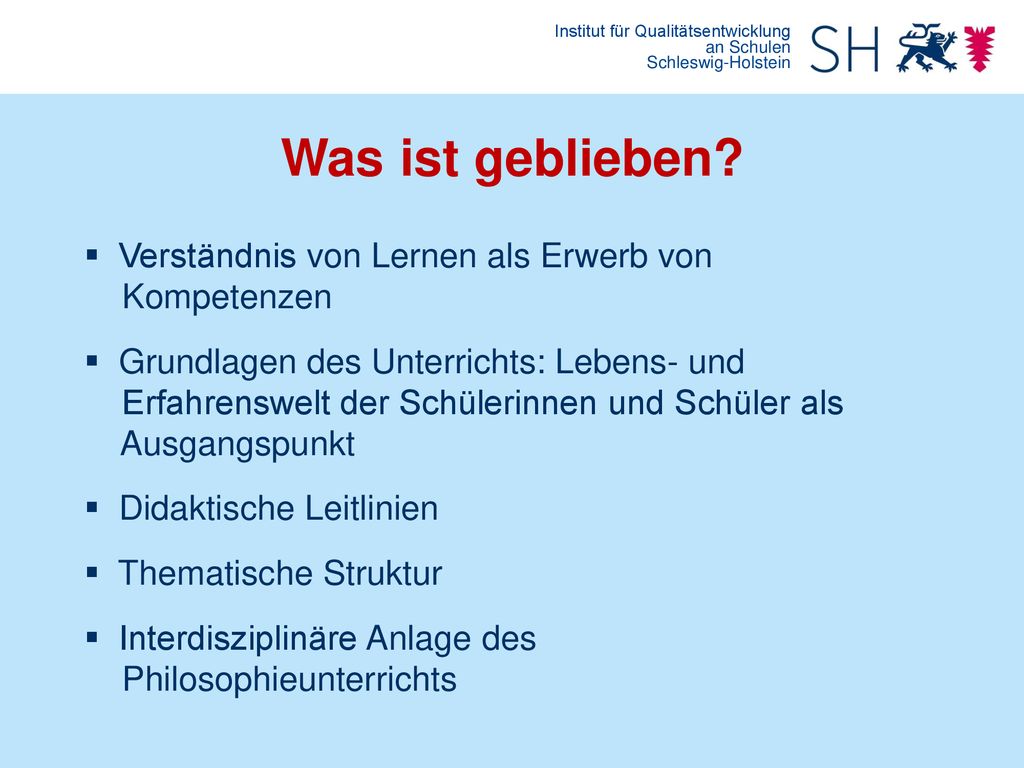 Was ist geblieben Verständnis von Lernen als Erwerb von Kompetenzen