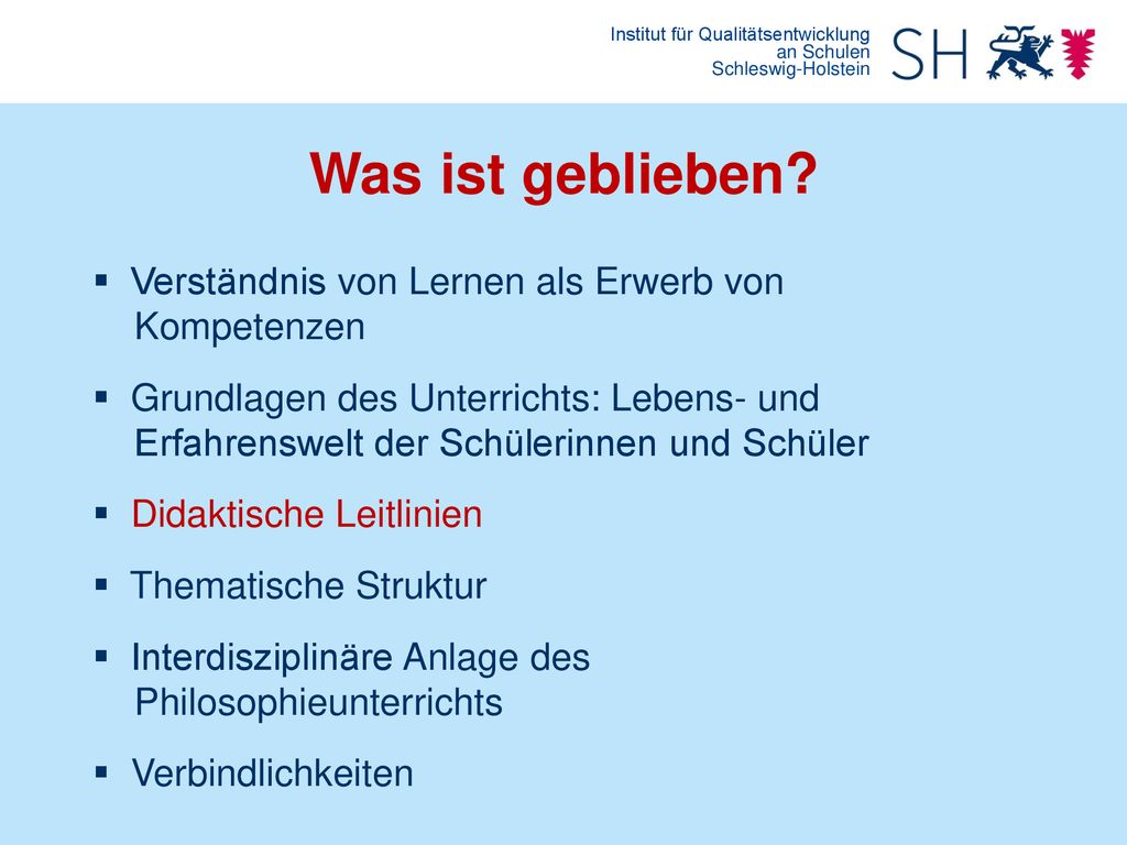 Was ist geblieben Verständnis von Lernen als Erwerb von Kompetenzen