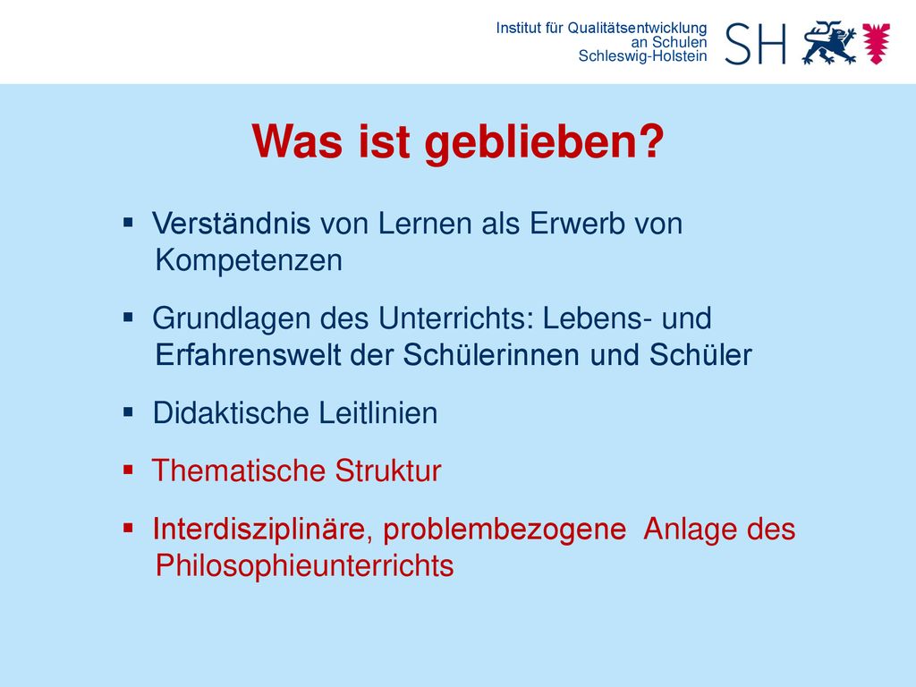 Was ist geblieben Verständnis von Lernen als Erwerb von Kompetenzen