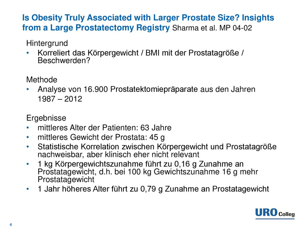 Is Obesity Truly Associated with Larger Prostate Size
