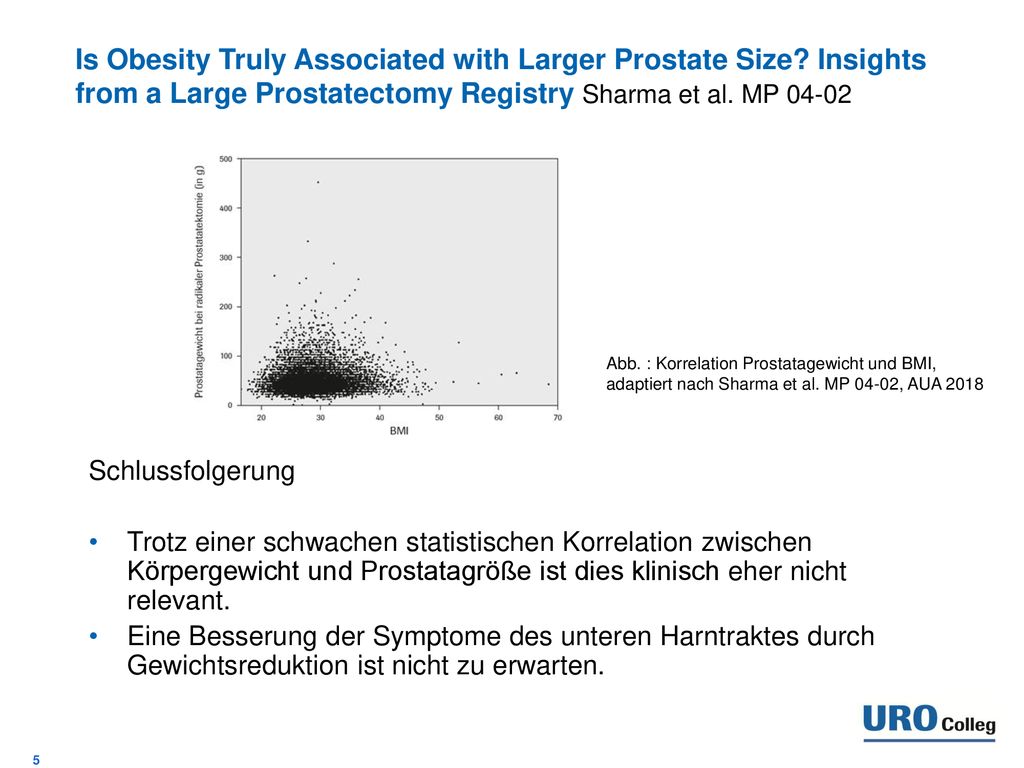 Is Obesity Truly Associated with Larger Prostate Size