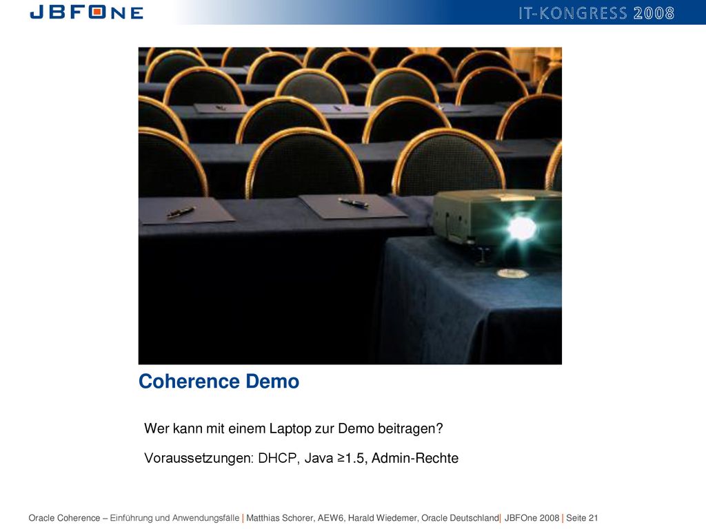 Coherence Demo Wer kann mit einem Laptop zur Demo beitragen