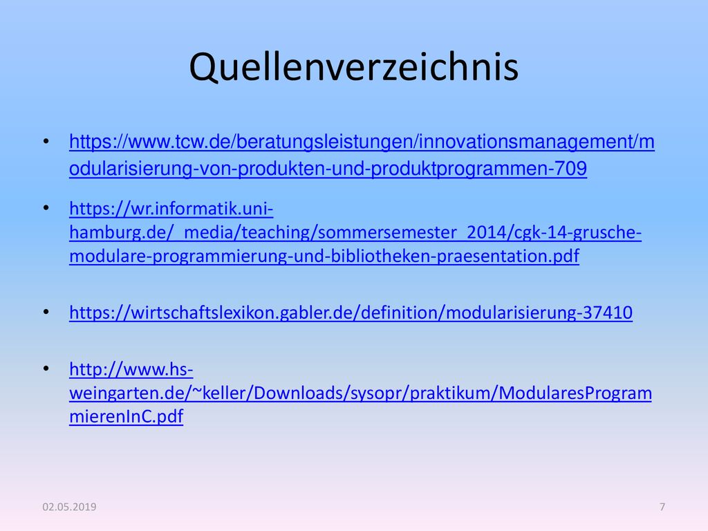 Quellenverzeichnis   odularisierung-von-produkten-und-produktprogrammen-709.