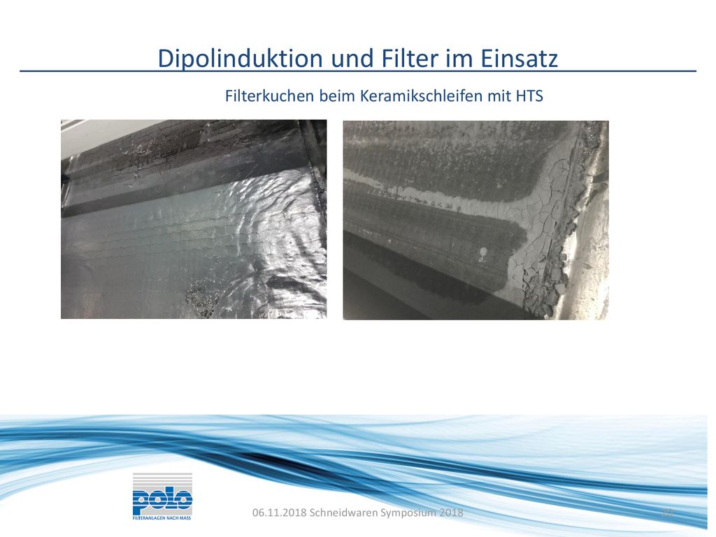 Filterkuchen beim Keramikschleifen mit HTS