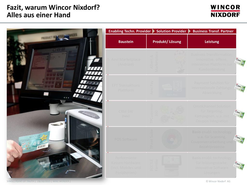 Fazit, warum Wincor Nixdorf Alles aus einer Hand