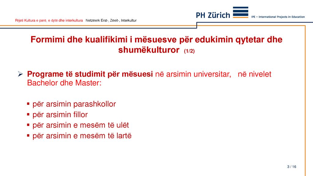 Formimi dhe kualifikimi i mësuesve për edukimin qytetar dhe shumëkulturor (1/2)