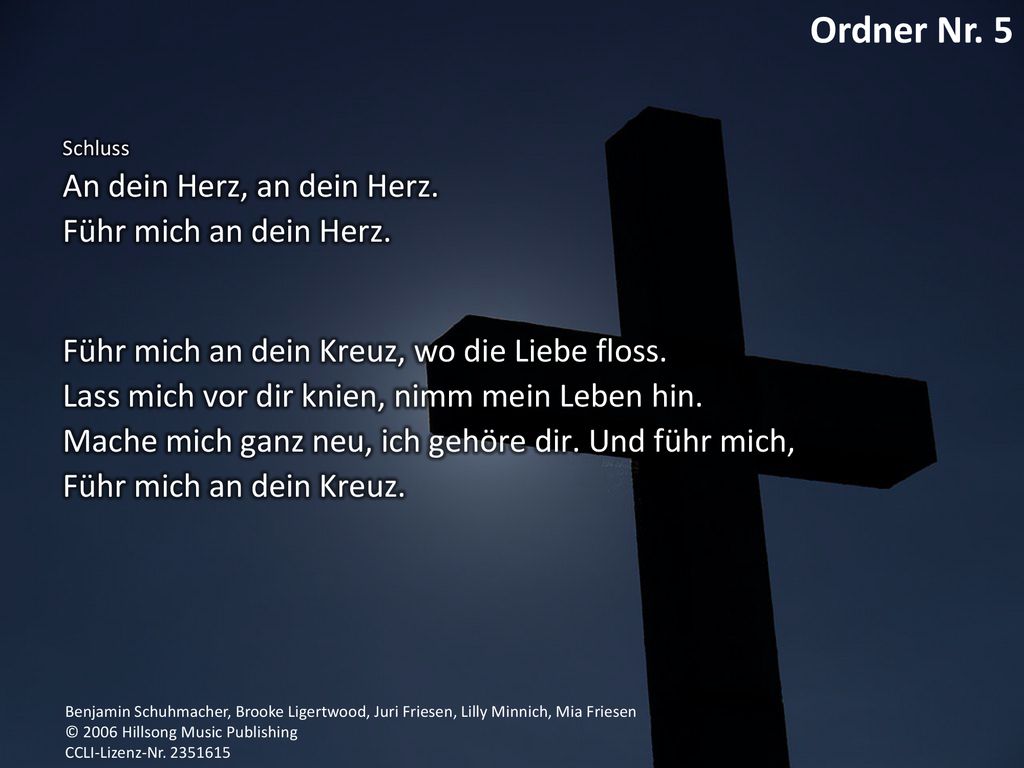 [5] Führ mich an dein Kreuz (Lead me) 2/2 (deutsch) [hm]