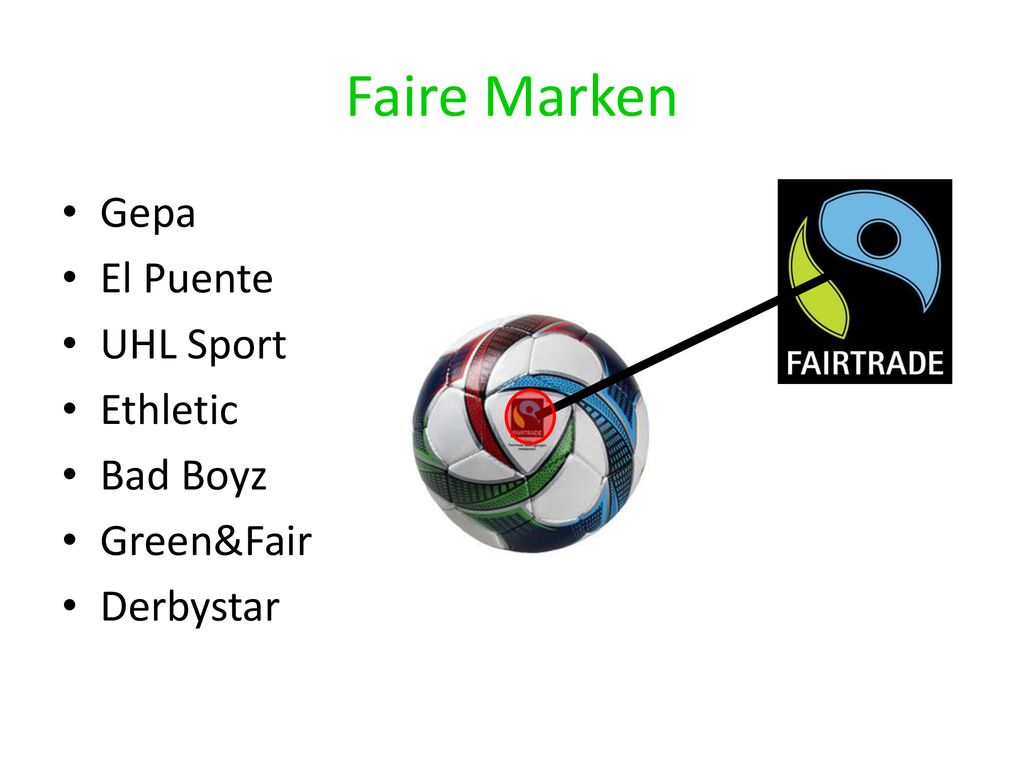 Faire Marken Gepa El Puente UHL Sport Ethletic Bad Boyz Green&Fair